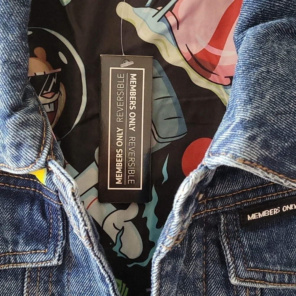 Members Only SpongeBob Reversible Denim Trucker Jacket